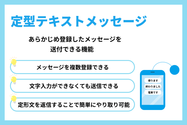 定型テキストメッセージ
